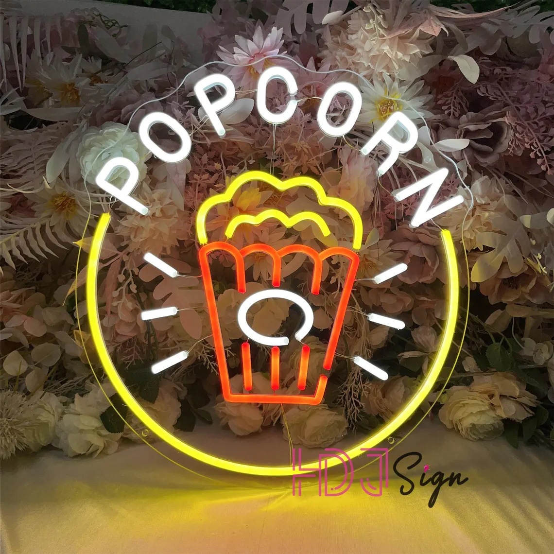 Home Cinema Food - 팝콘 LED 네온사인, 푸드바 네온라이트, 영화관
