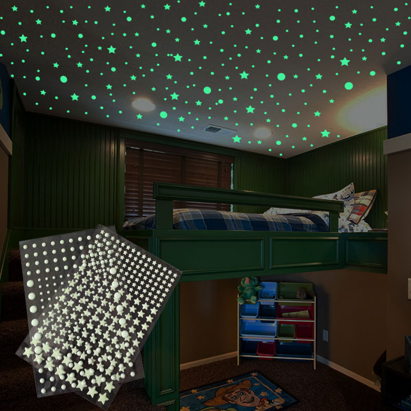 Home Cinema Room - 3D 버블 별 도트 빛나는 벽
