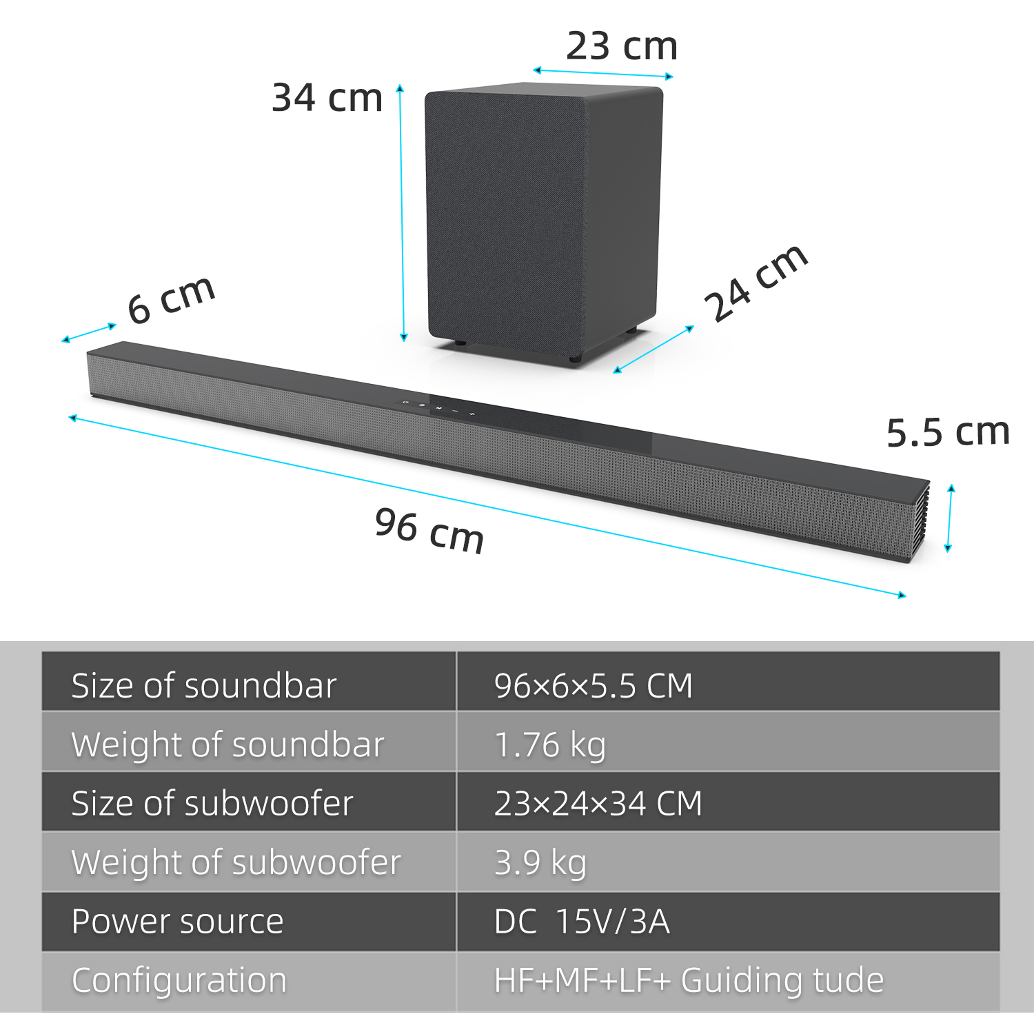 84W TV 사운드바 서브우퍼 박스 포함 사운드바 2. - Home Cinema Hdmi 리뷰 및 가격