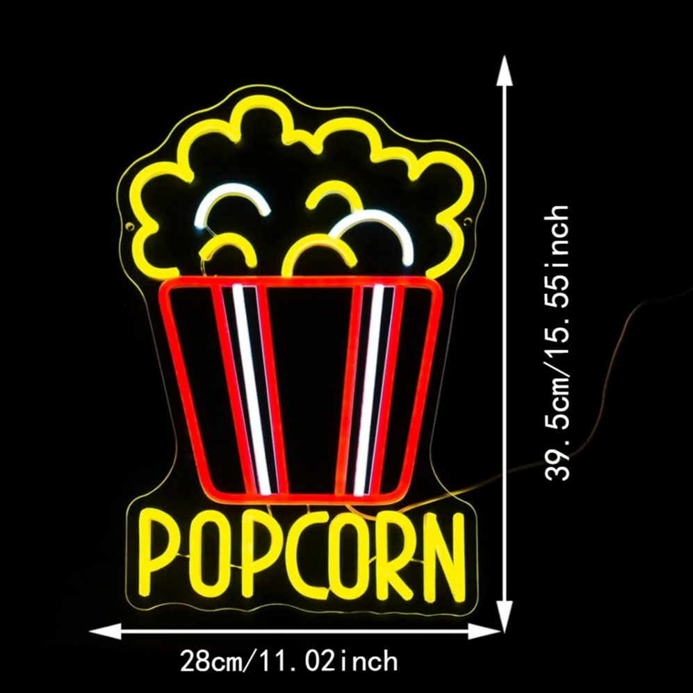 팝콘 네온 사인 디 밍이 가능한 음식 홈 시네마 스낵  - Home Cinema Food 리뷰 및 가격