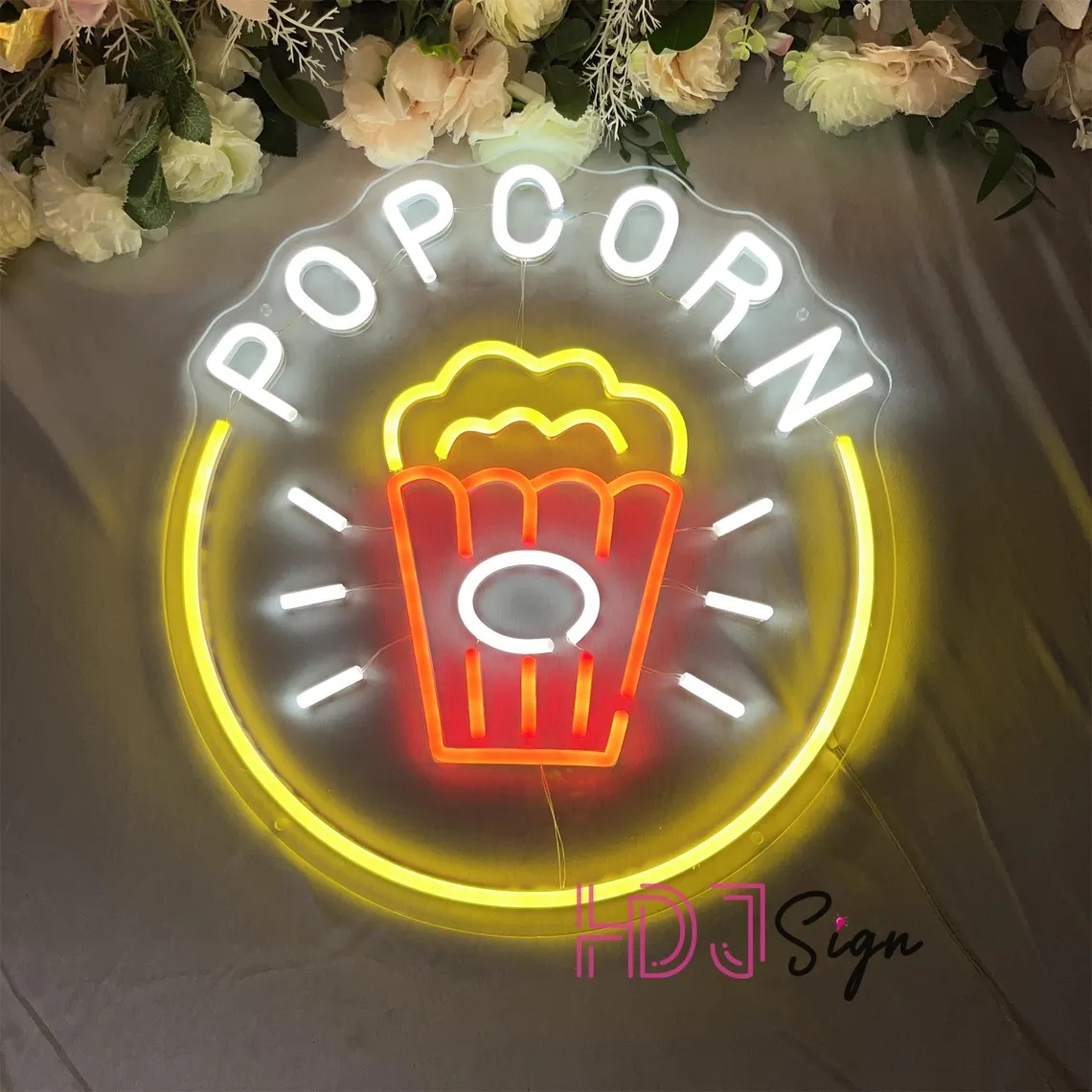 팝콘 LED 네온사인, 푸드바 네온라이트, 영화관 벽  - Home Cinema Food 리뷰 및 가격