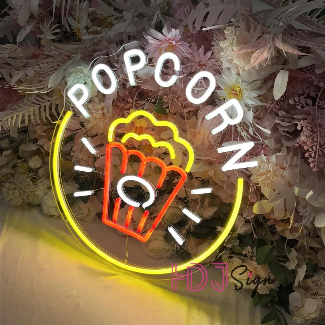 팝콘 LED 네온사인, 푸드바 네온라이트, 영화관 벽  - Home Cinema Food 리뷰 및 가격