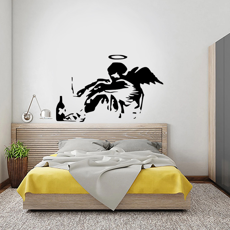 Banksy 낙서 벽 데칼 비닐, 어린이 방, 소년 침 - Home Cinema Room 리뷰 및 가격
